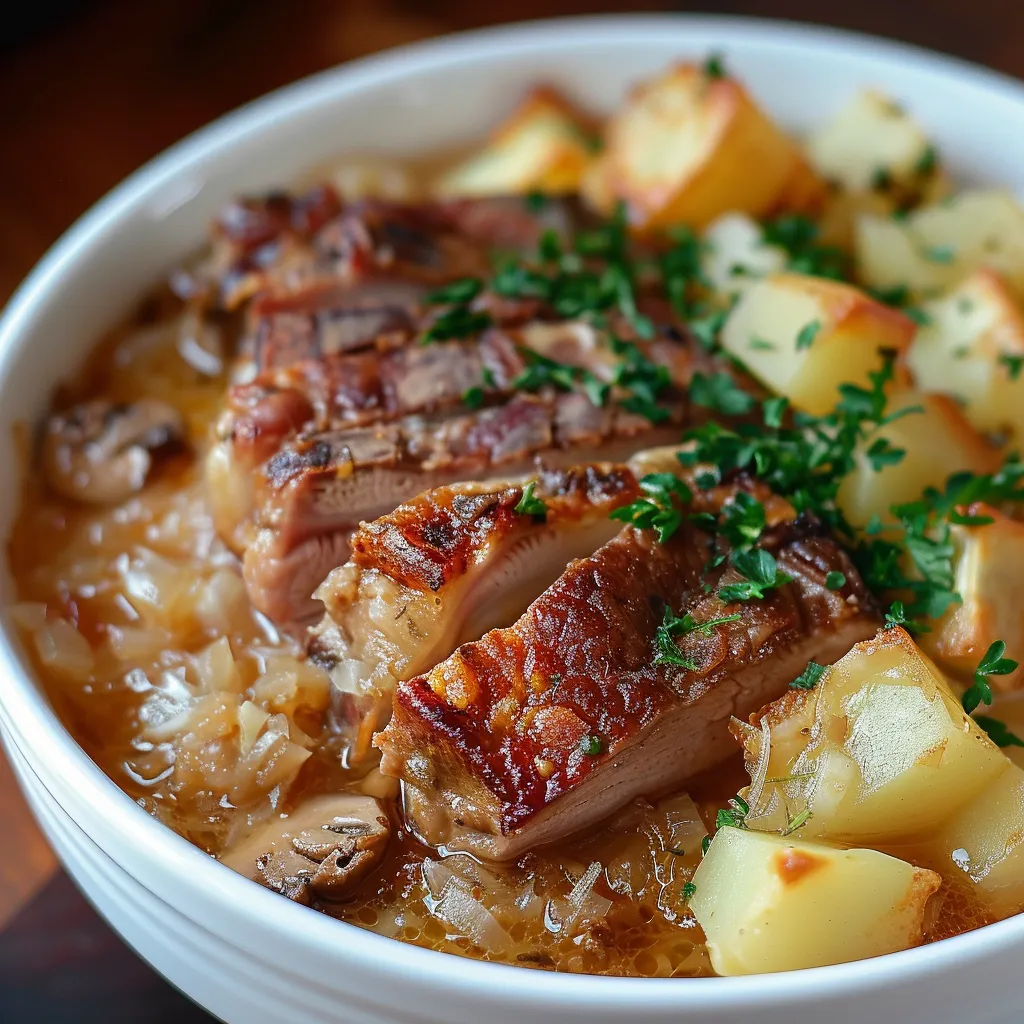 Tasty Polish kwaśnica, a sour highland soup packed with smoky, meaty goodness.