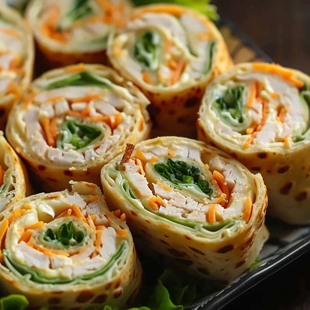 Easy turkey roll ups perfect for snacks or lunchboxes.