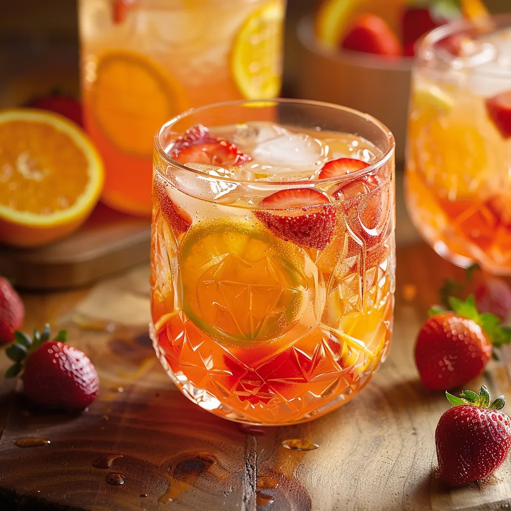 Fruity breakfast punch with citrus flavors and a bubbly finish.