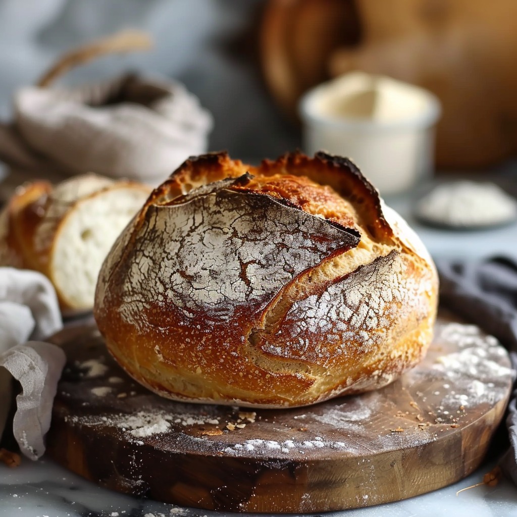 Golden sourdough slices with a spread of creamy honey cinnamon butter, ready for breakfast.