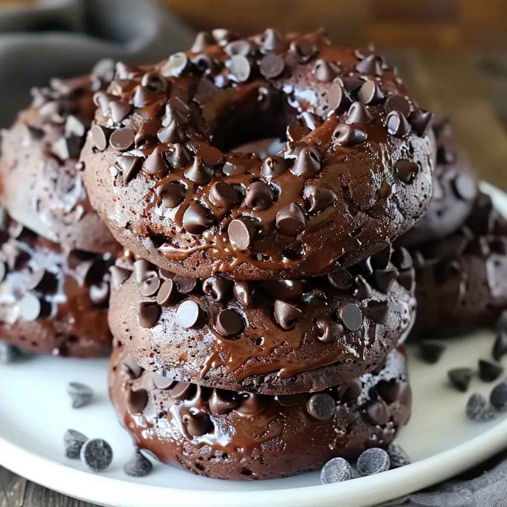 Chocolatey sourdough bagels studded with chocolate chips, perfect for breakfast or snacks.