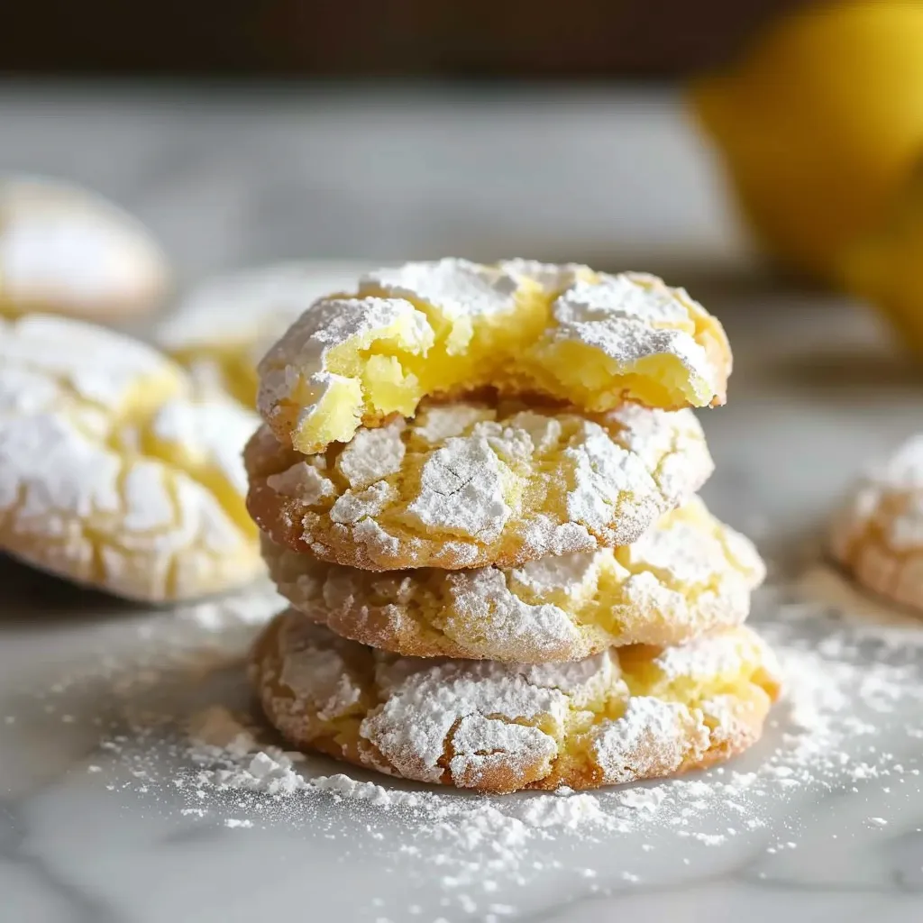 Chewy and zesty sourdough lemon crinkle cookies with a sugar-dusted crackle finish.