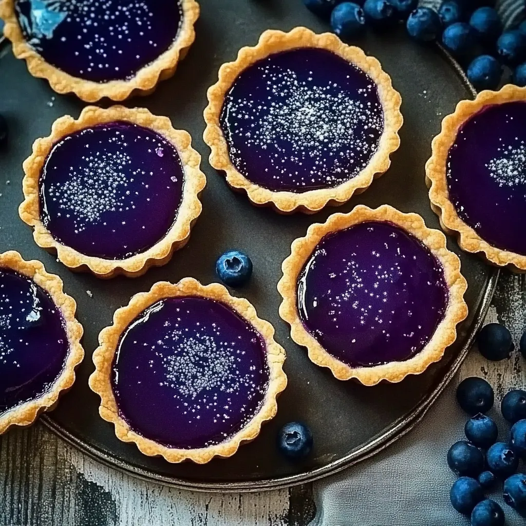 Decadent blueberry ganache tart, a perfect blend of dark chocolate and fresh berries.