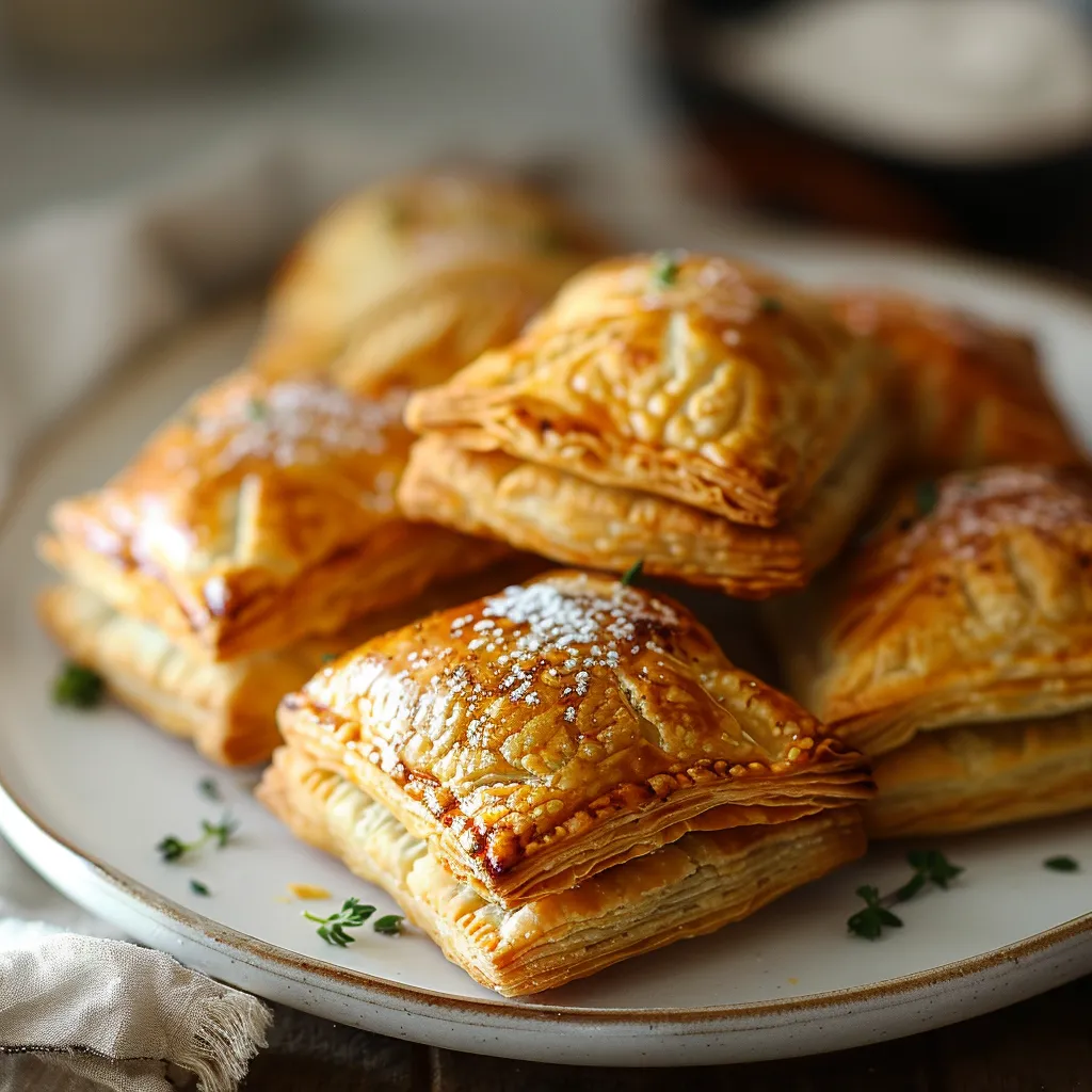 A plate of delicious pastries is displayed on a table.