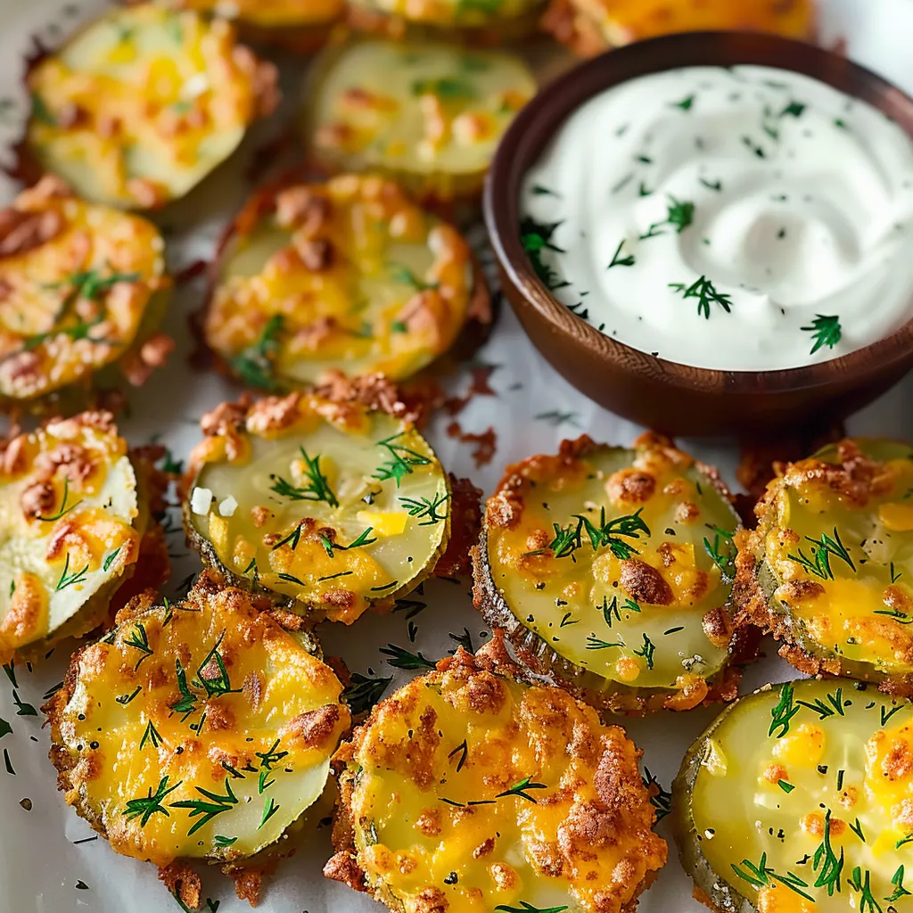 A bowl of dip with a spoon and a plate of fried food.