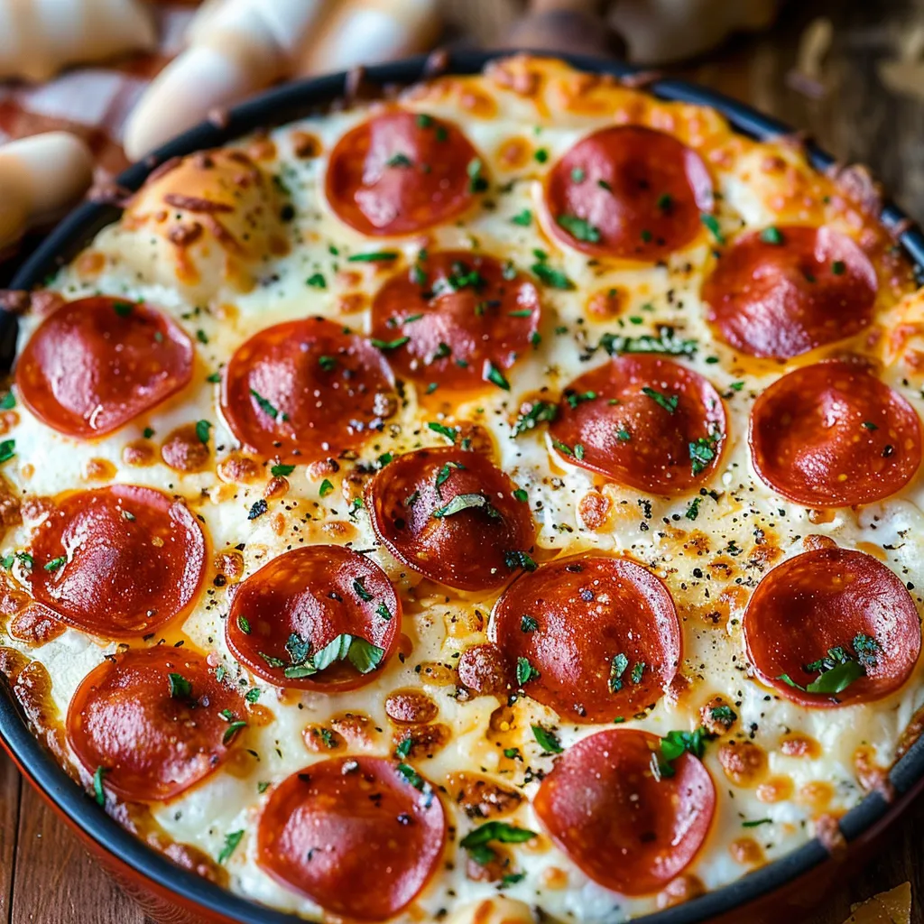A pizza with pepperoni and cheese.