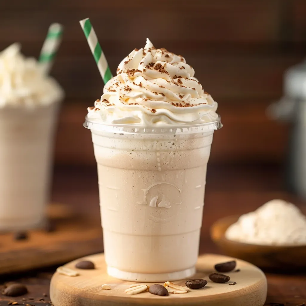 A cup of coffee with whipped cream and nuts.