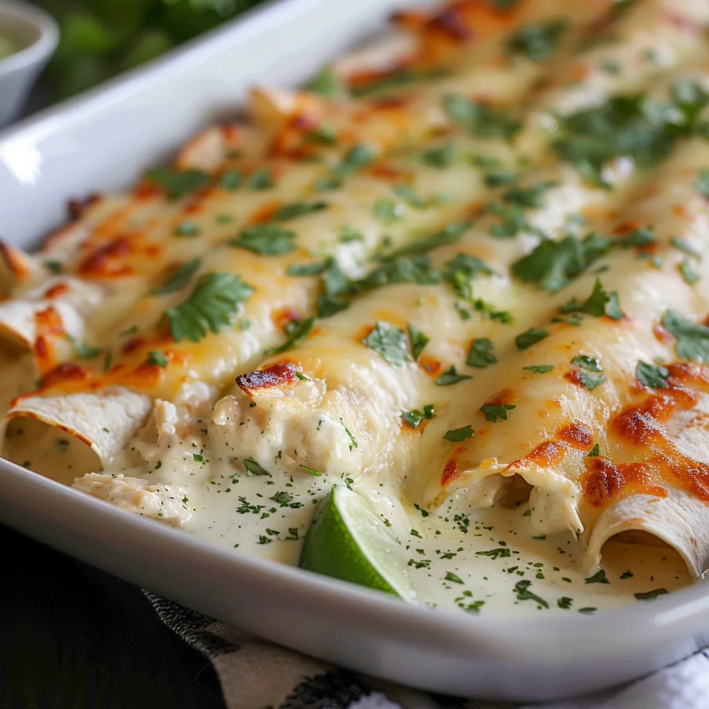 A white dish with a cheese and chicken covered casserole.