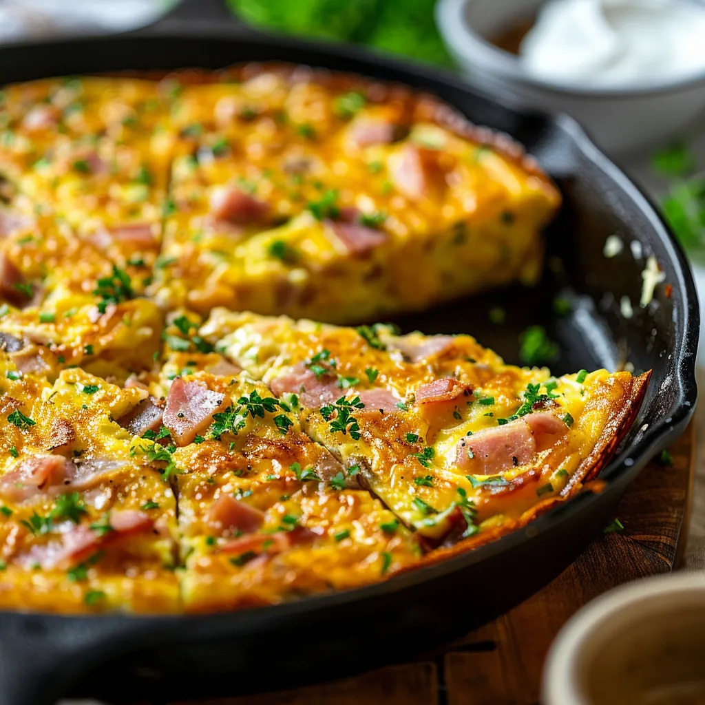 A pan of food with a slice missing.