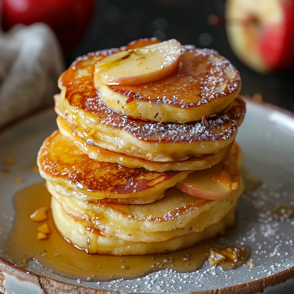 A stack of pancakes with syrup on top.