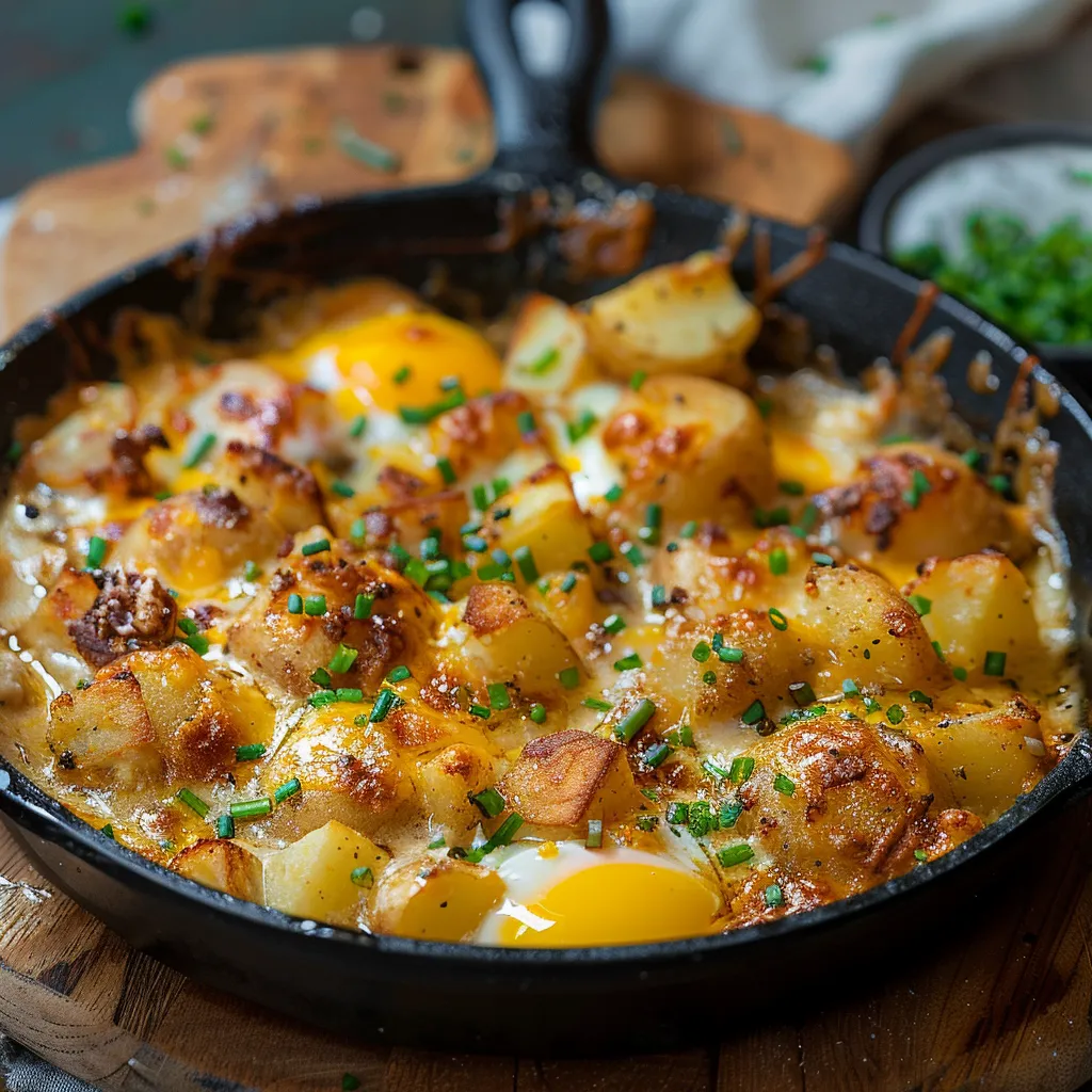 An egg cooked in a frying pan.