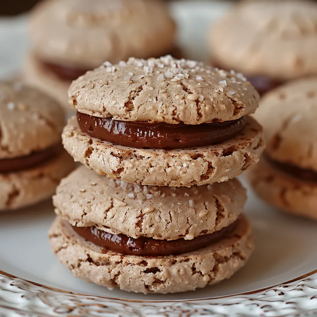 A plate of cookies with chocolate and sugar.