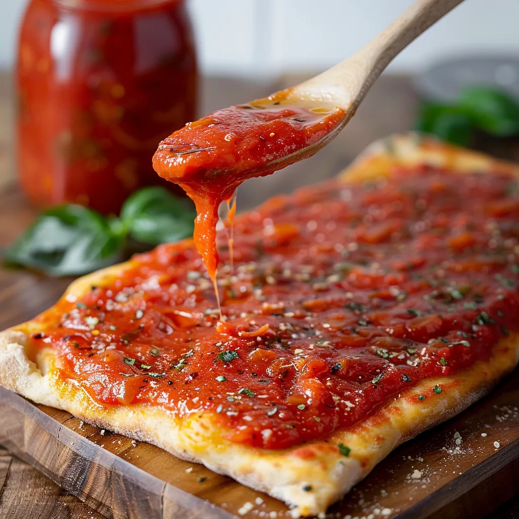 A wooden cutting board with a pizza on it.