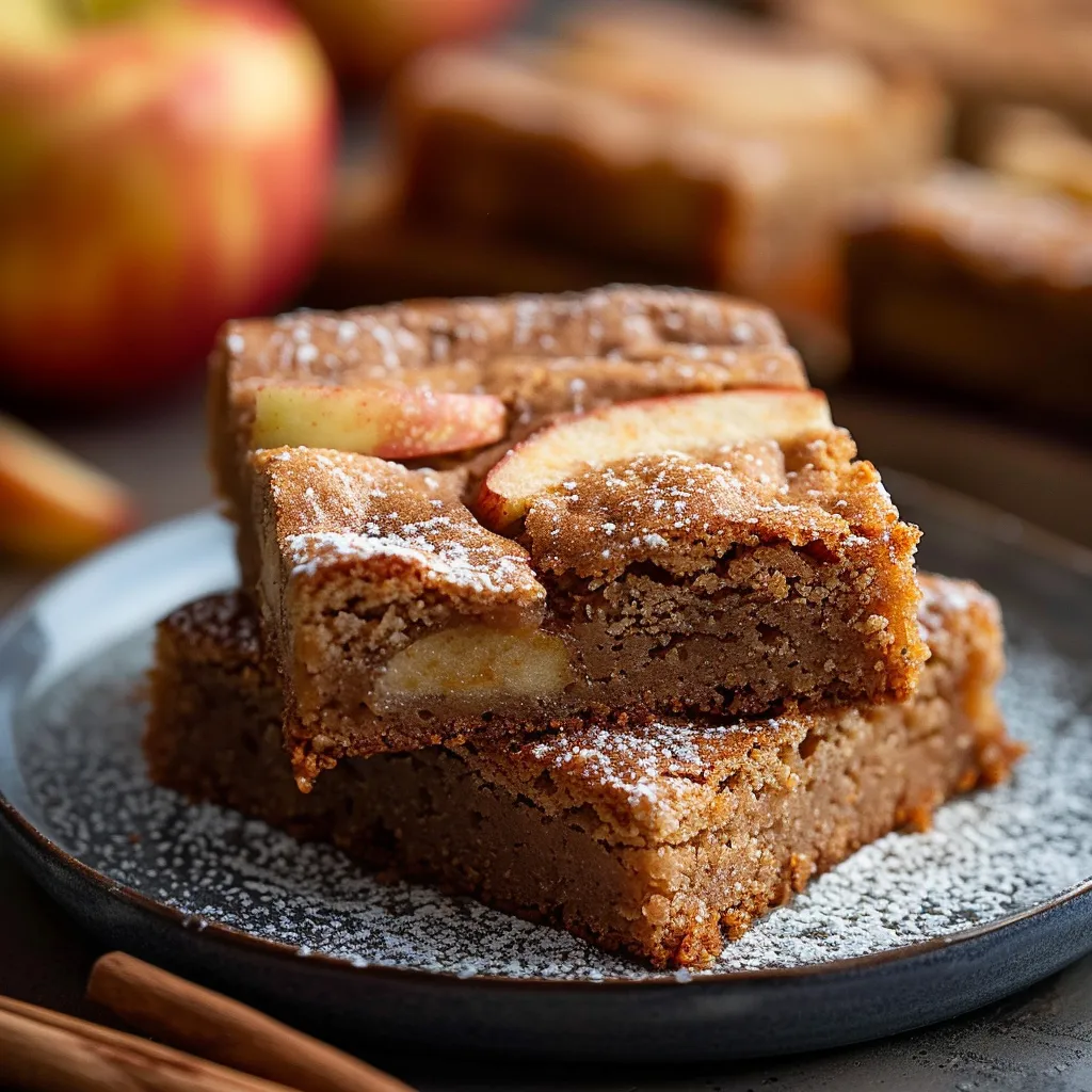 A dessert plate with a slice of cake and an apple.