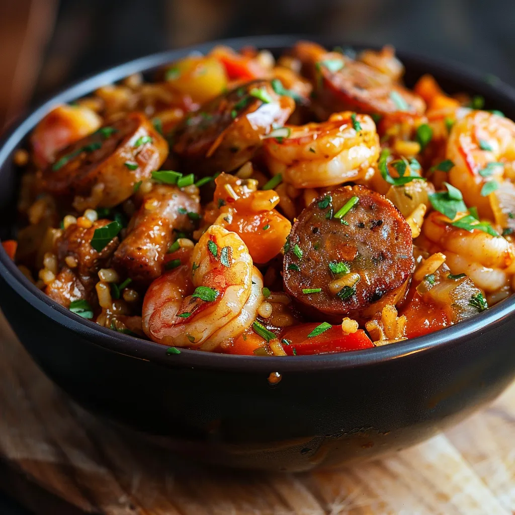 Shrimp and rice in a bowl.