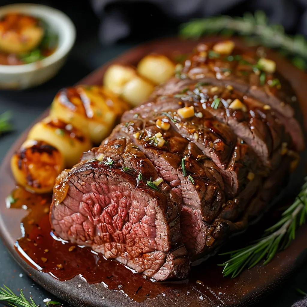A plate of meat and potatoes.