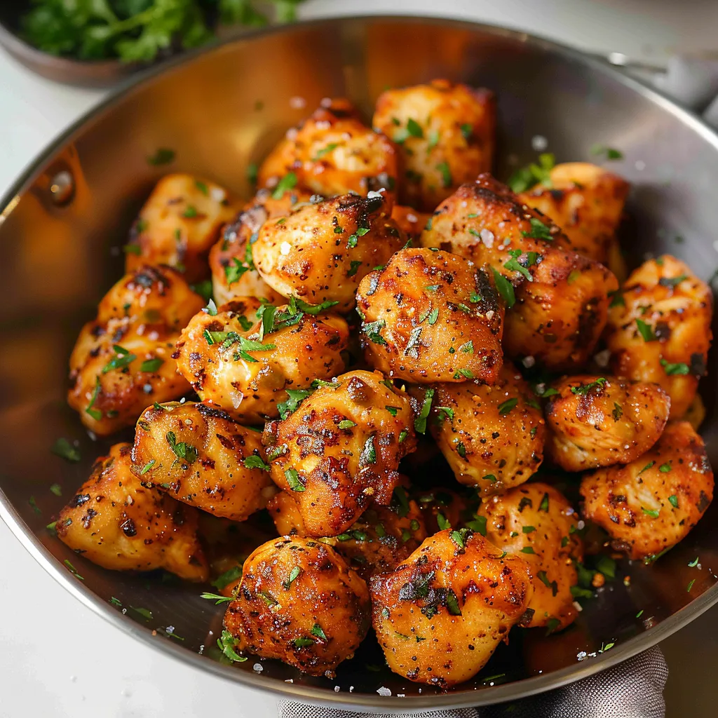 A bowl of food with green herbs on top.