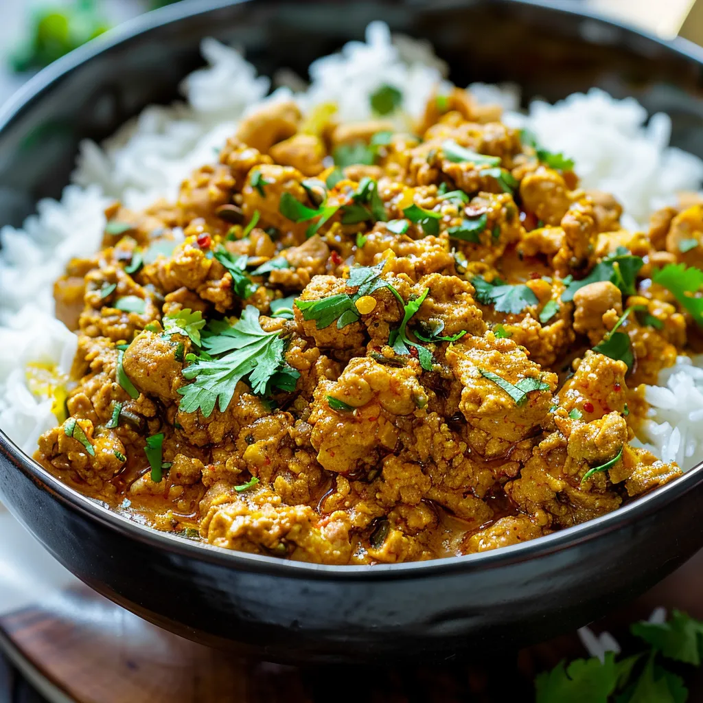A bowl of rice and meat.