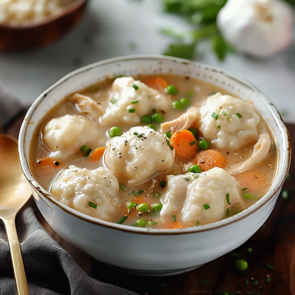 A bowl of soup with meatballs and peas.