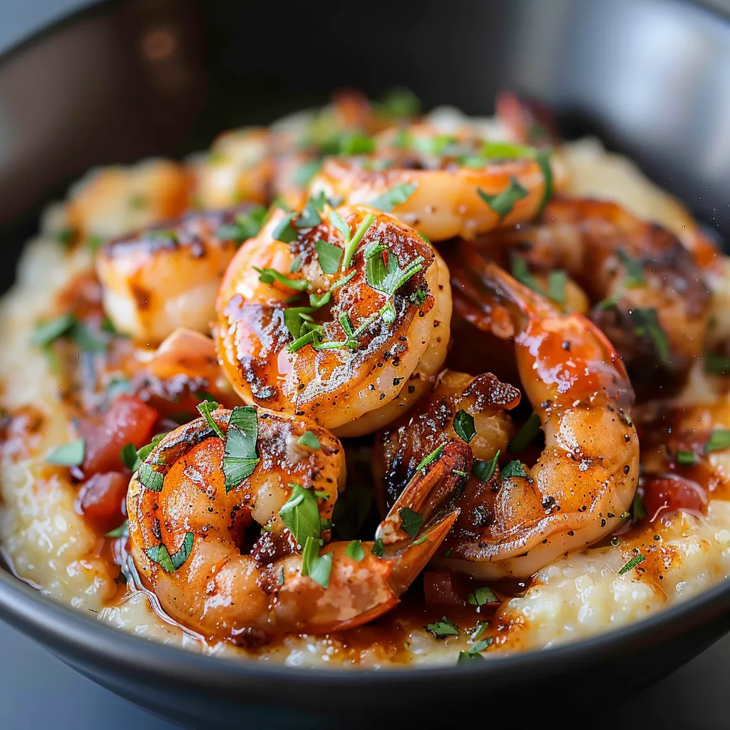 A bowl of shrimp and rice.