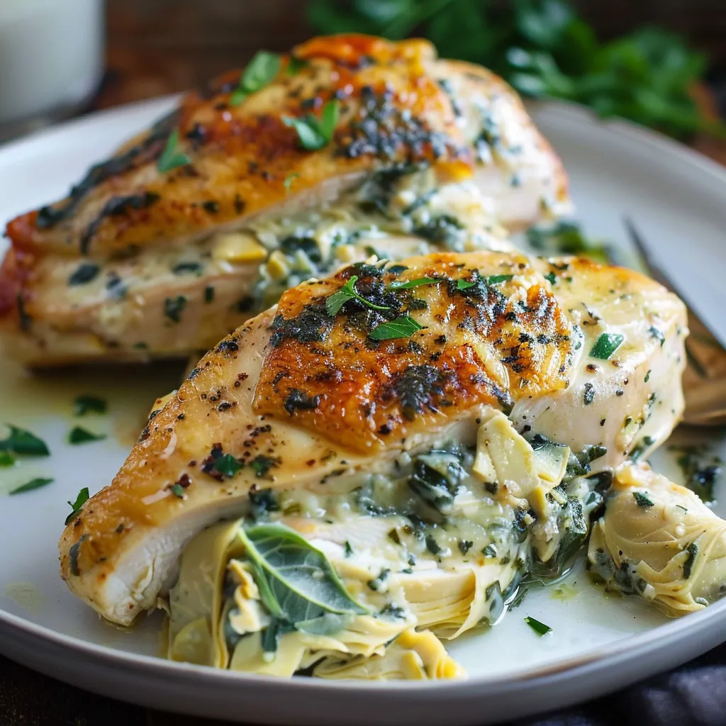 A plate of chicken with herbs and spices.