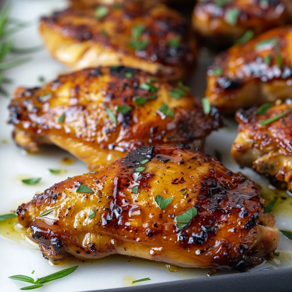 Chicken wings on a white plate.
