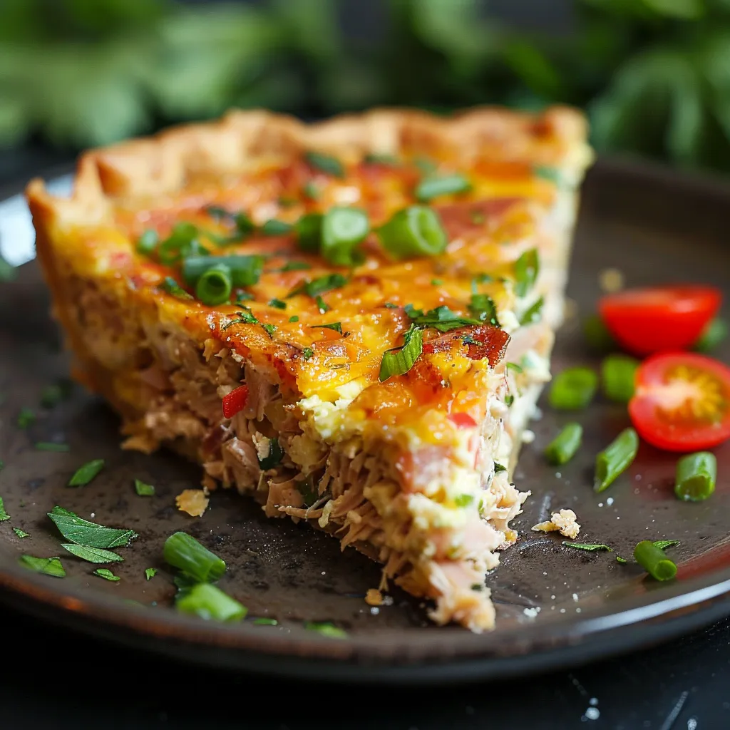A slice of pizza with tomatoes and green onions.