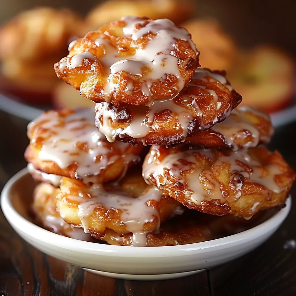 A stack of doughnuts with icing.