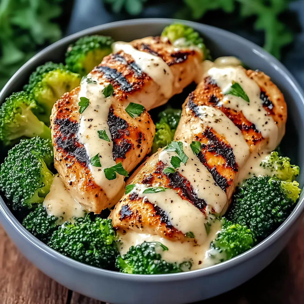 A bowl of broccoli and chicken.