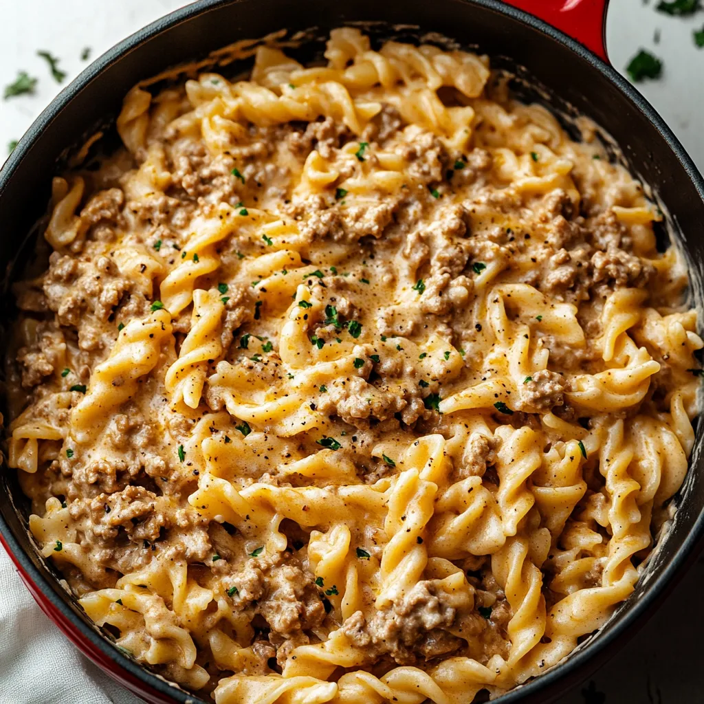 Pasta in a bowl topped with cheese and meat.