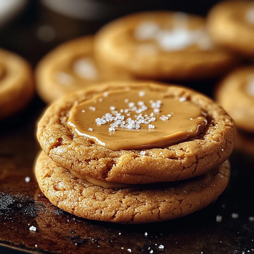 A cookie with peanut butter and sugar on top.