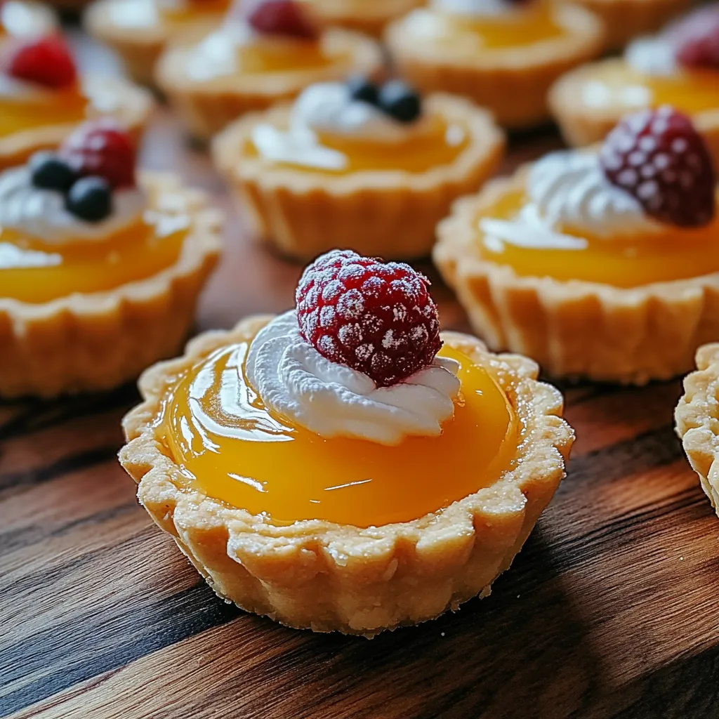 A plate of small desserts with a raspberry on top.