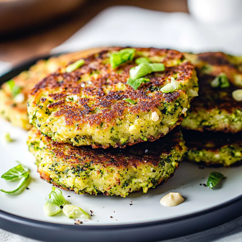 A plate of food with a green vegetable on top.