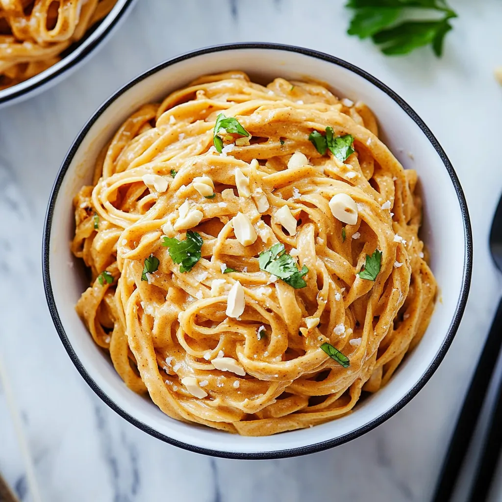 A bowl of pasta with almonds on a table.
