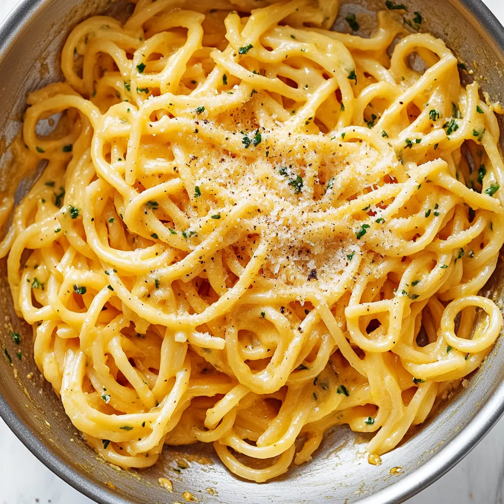 A bowl of pasta with cheese on top.