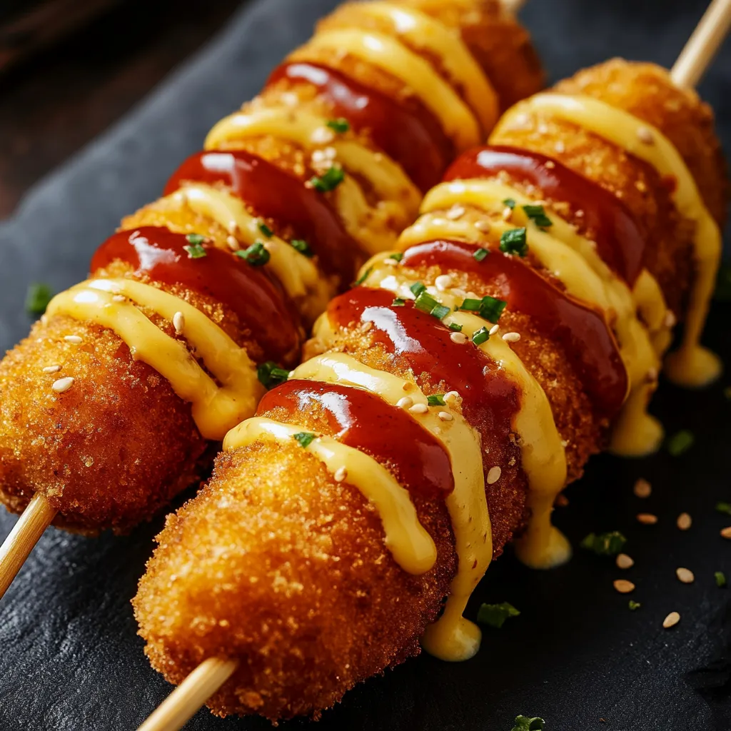 A plate of food with a stick in it.