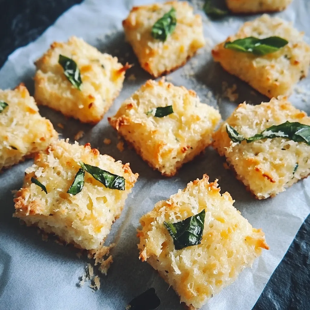 A tray of food with green leaves on top.