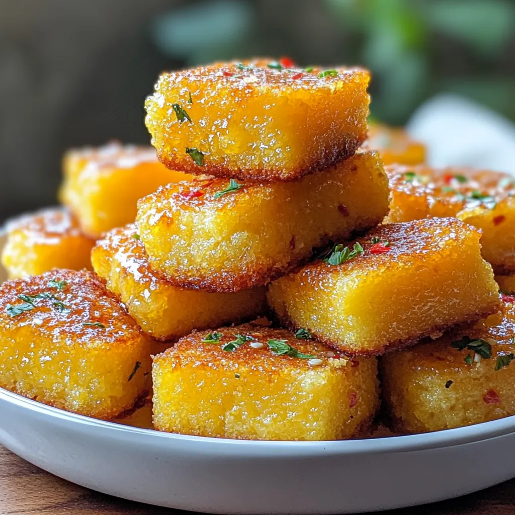 A stack of fried bread on a plate.