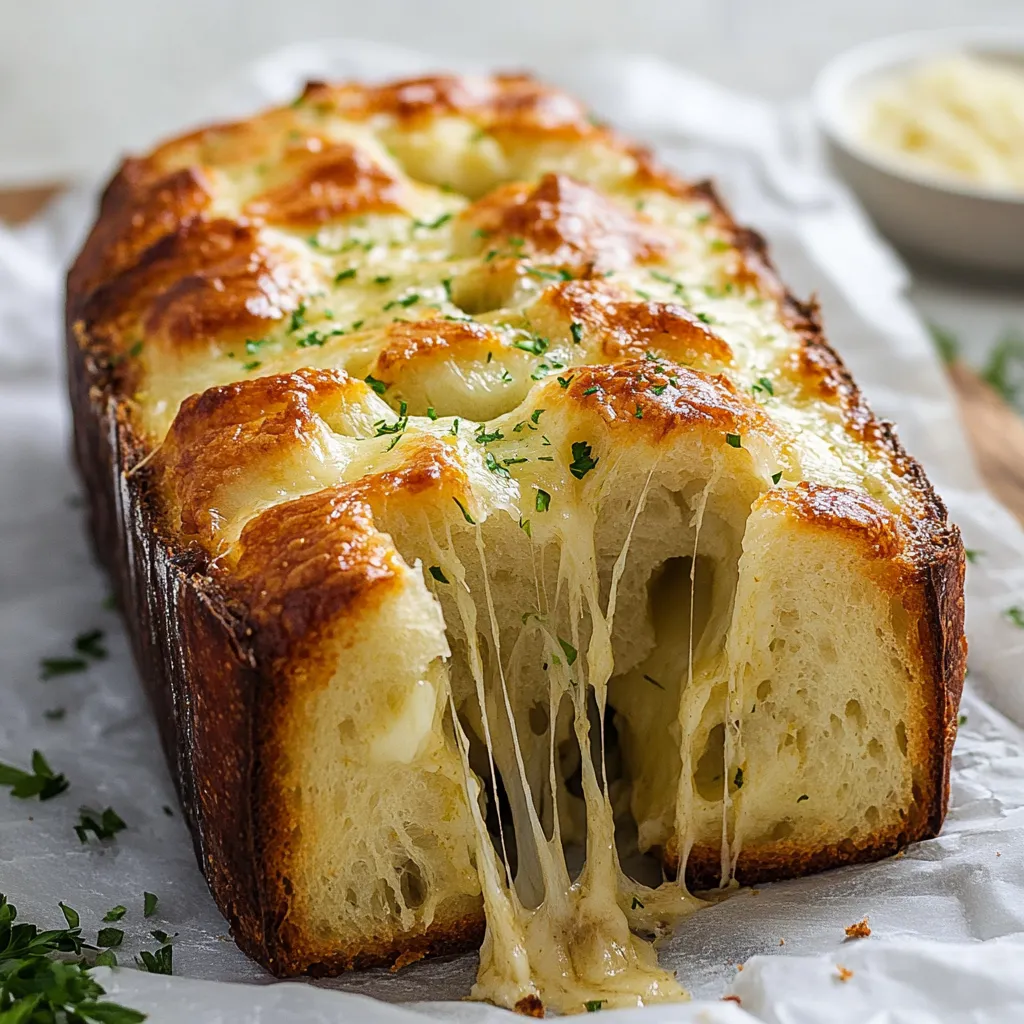 A slice of cheesy bread.