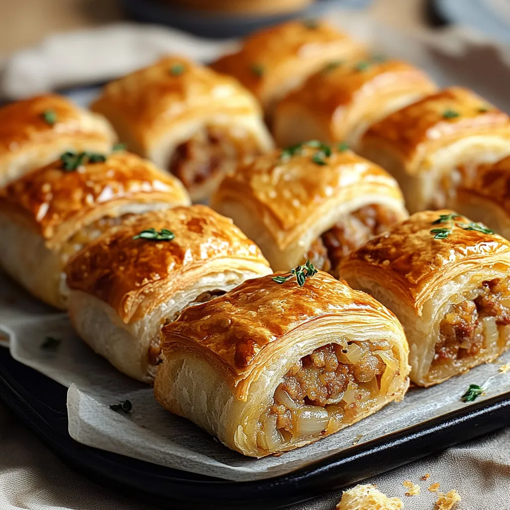 A tray of meat and cheese filled pastries.