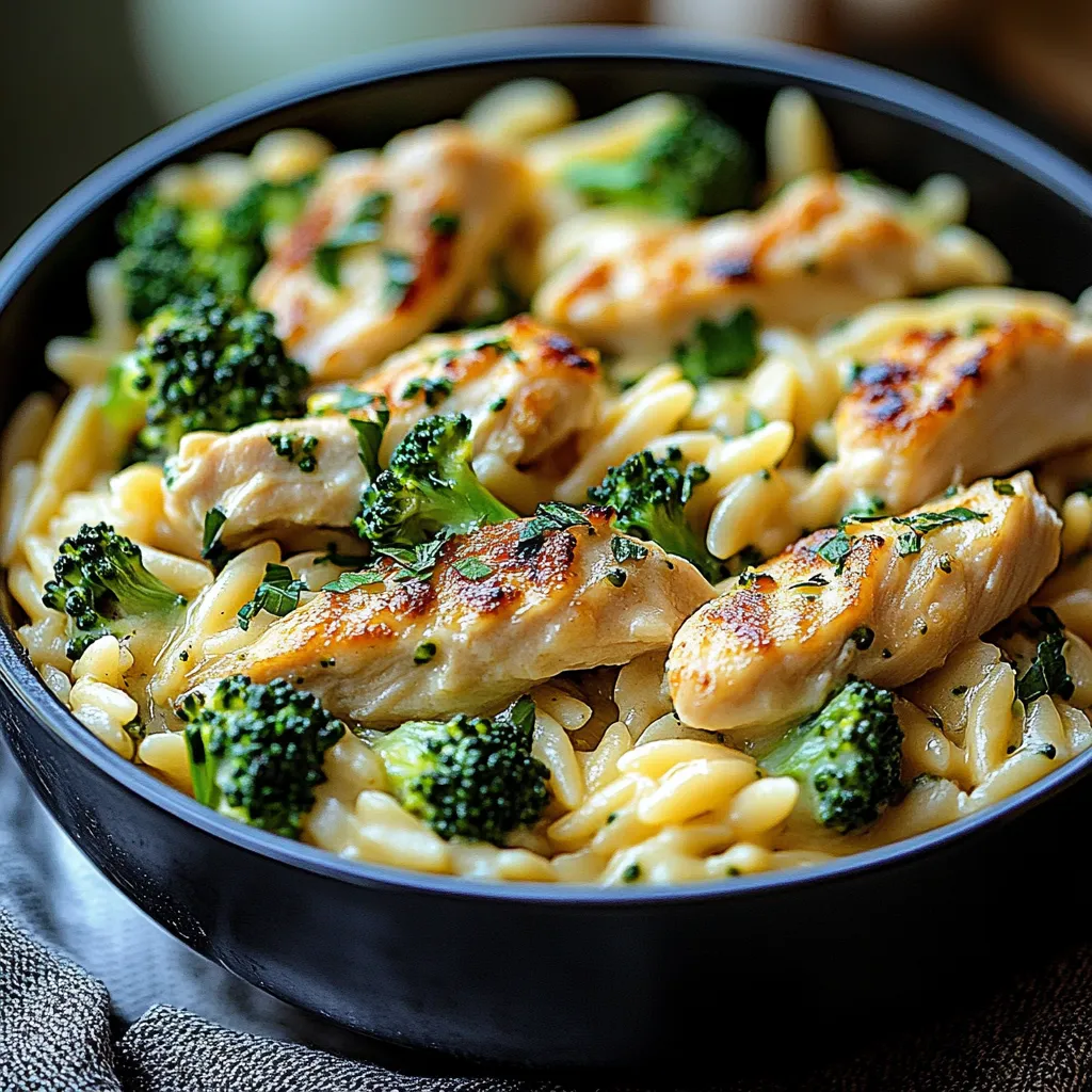 A bowl of chicken and broccoli.