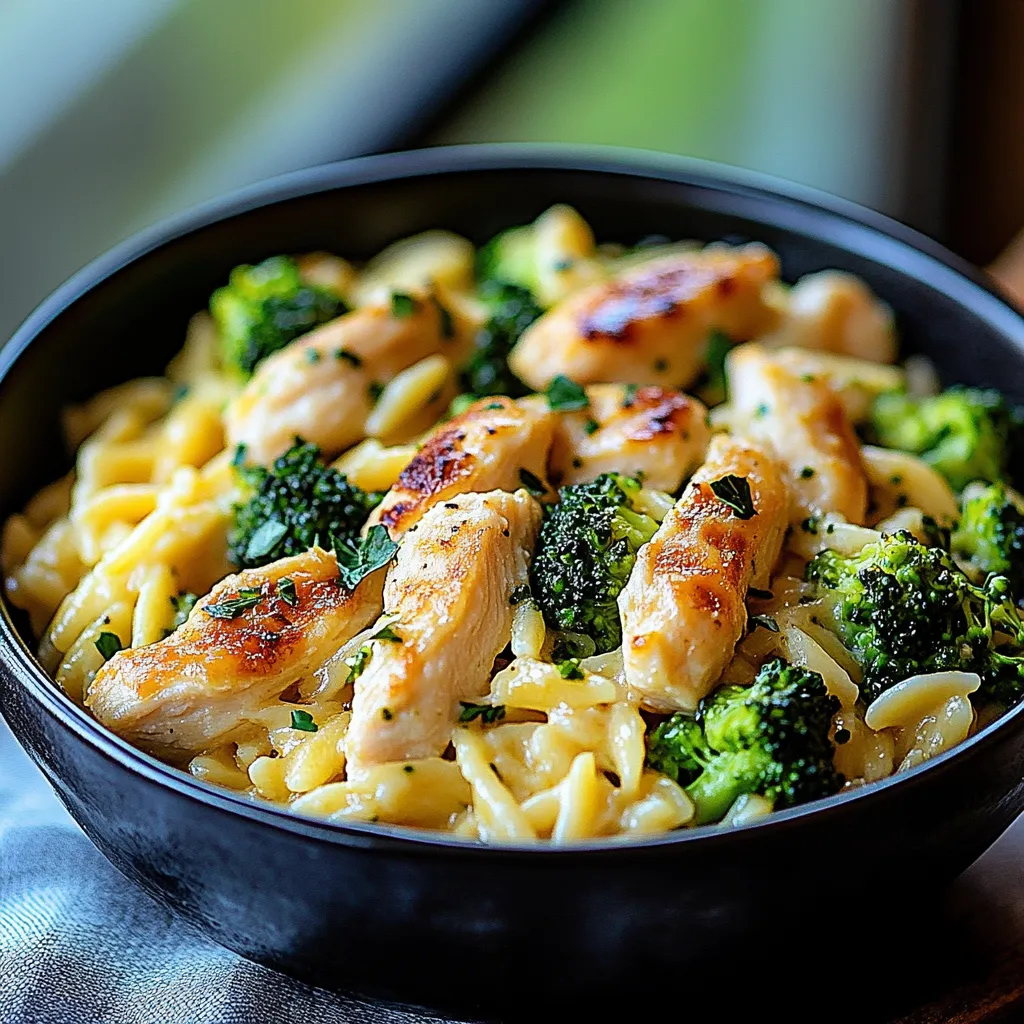 A bowl of chicken and broccoli.
