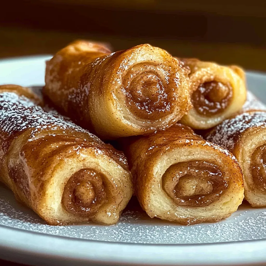 A plate of pastries with a dusting of powdered sugar.
