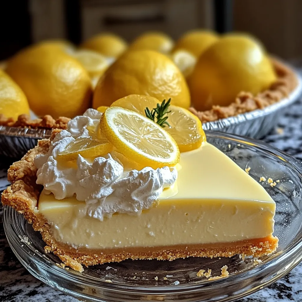 A slice of lemon cheesecake with a lemon wedge on top.