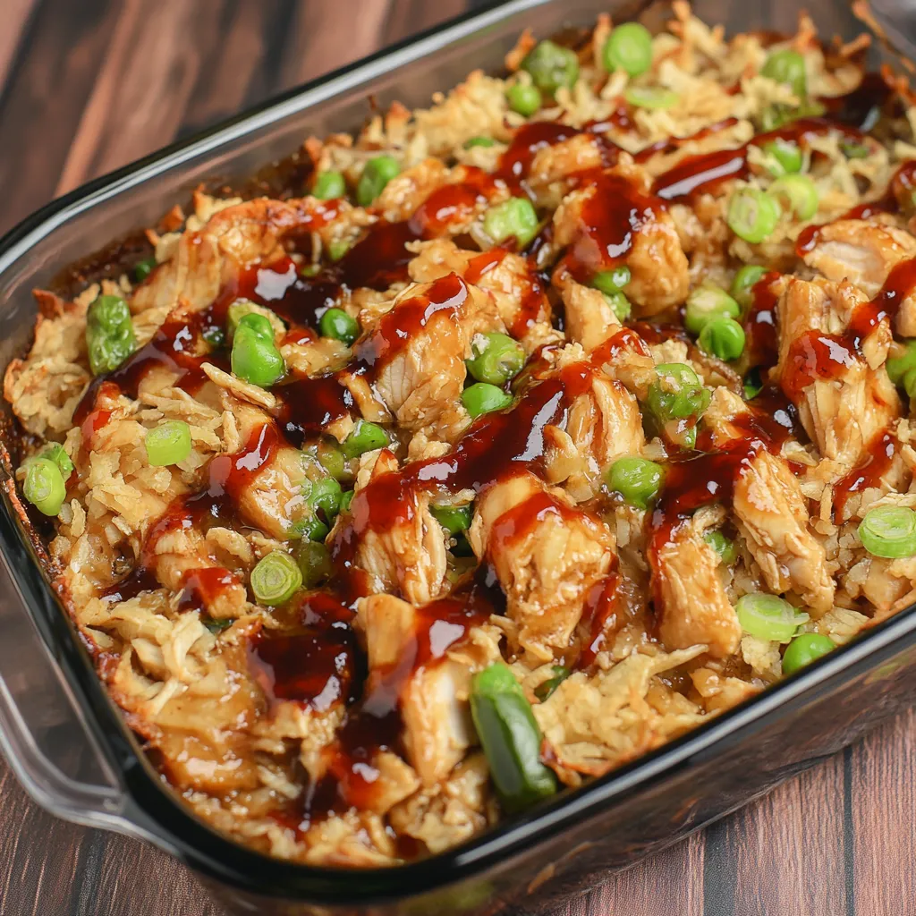 A dish of meat and peas with a sauce.