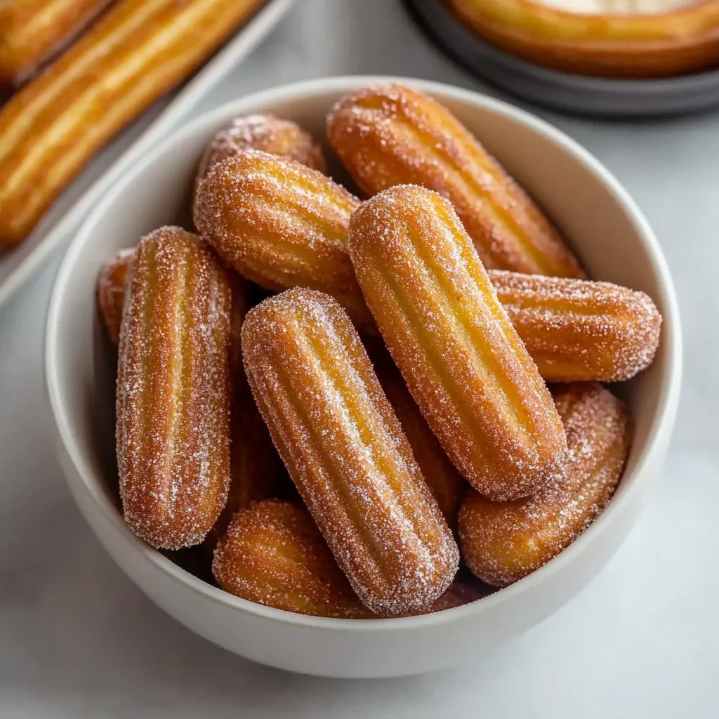 A bowl of sugar coated pastries.