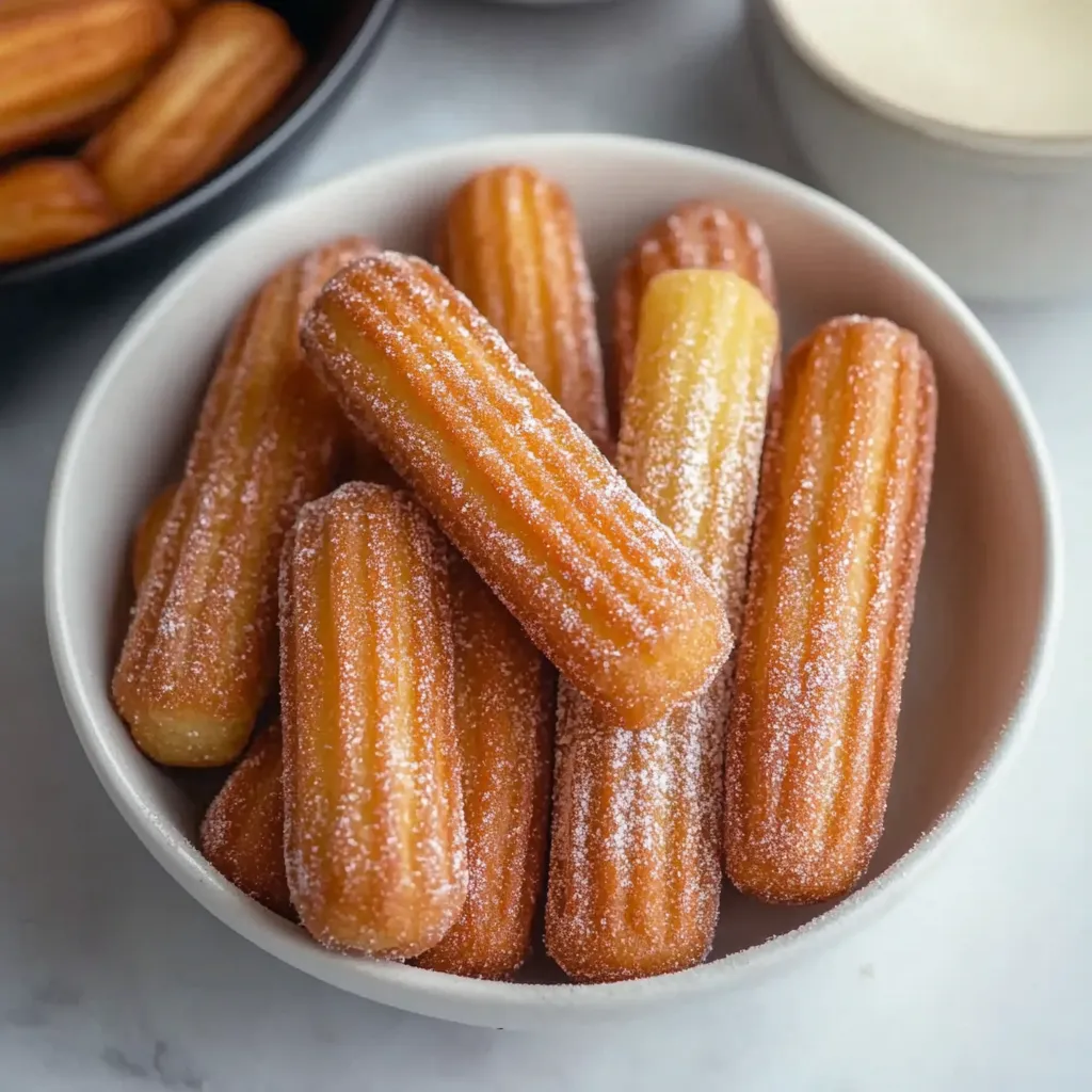 A bowl of sugar coated pastries.