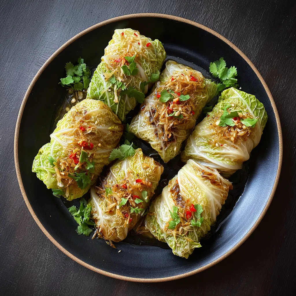 A plate of food with a green vegetable.