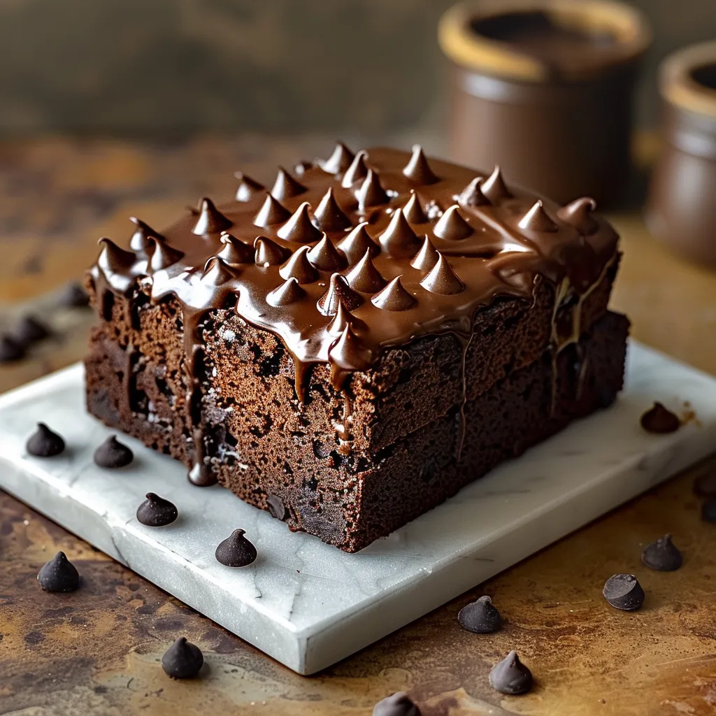 A chocolate cake with chocolate frosting and chocolate sprinkles.