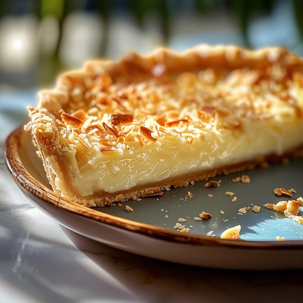 A slice of pie on a plate.
